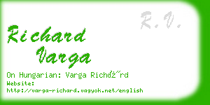 richard varga business card